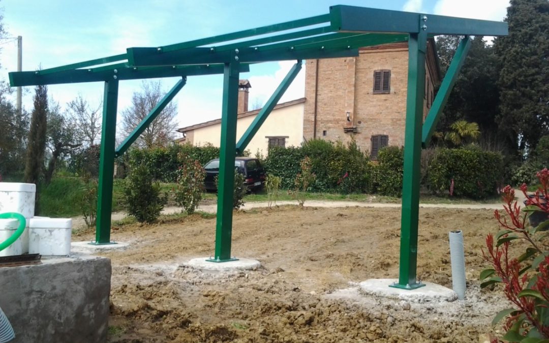 Fotovoltaica a sbalzo verniciata installata Perugia