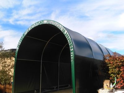 Copertura camper arco montata a Spello