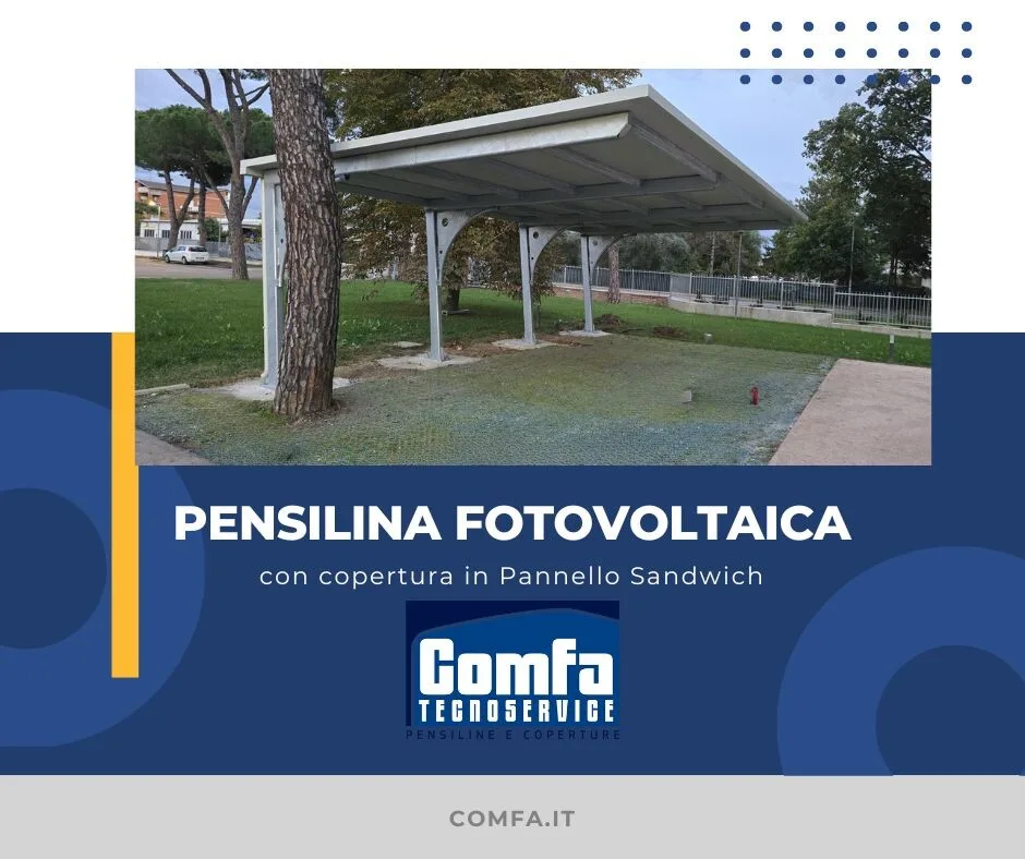Pensilina Fotovoltaica pannello sandwich