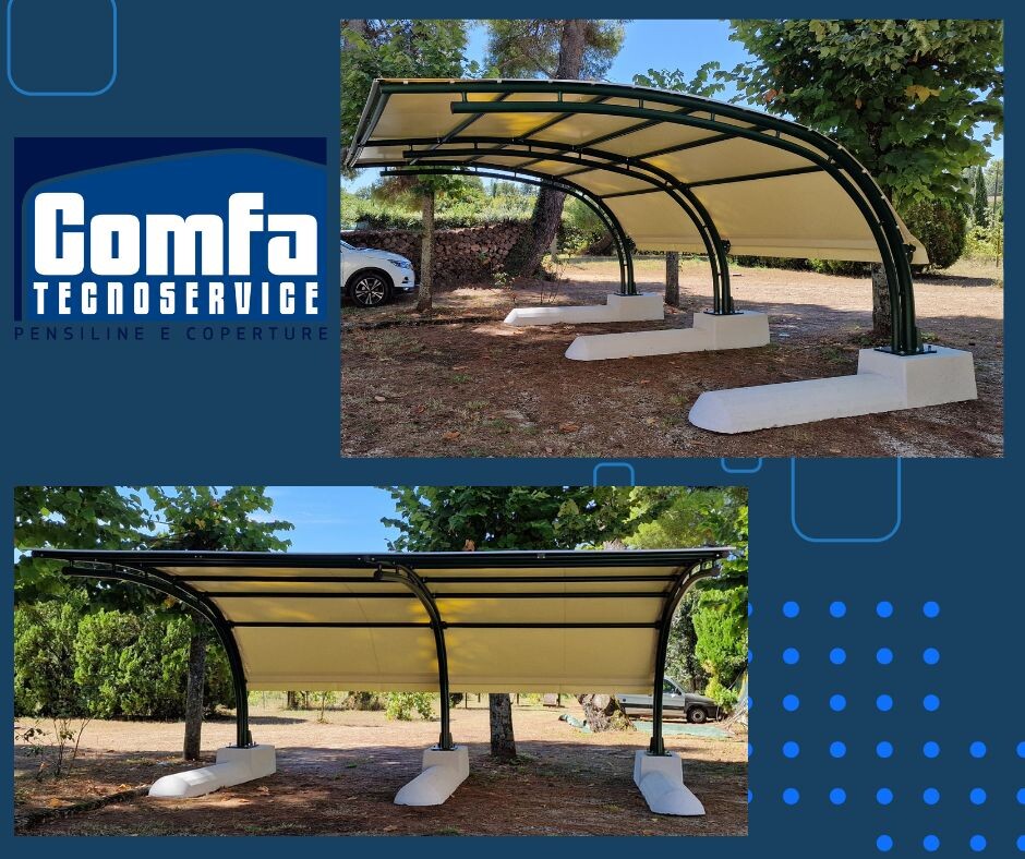 Pensilina Impermeabile su Basamento Esterno — COMFA Tecnoservice