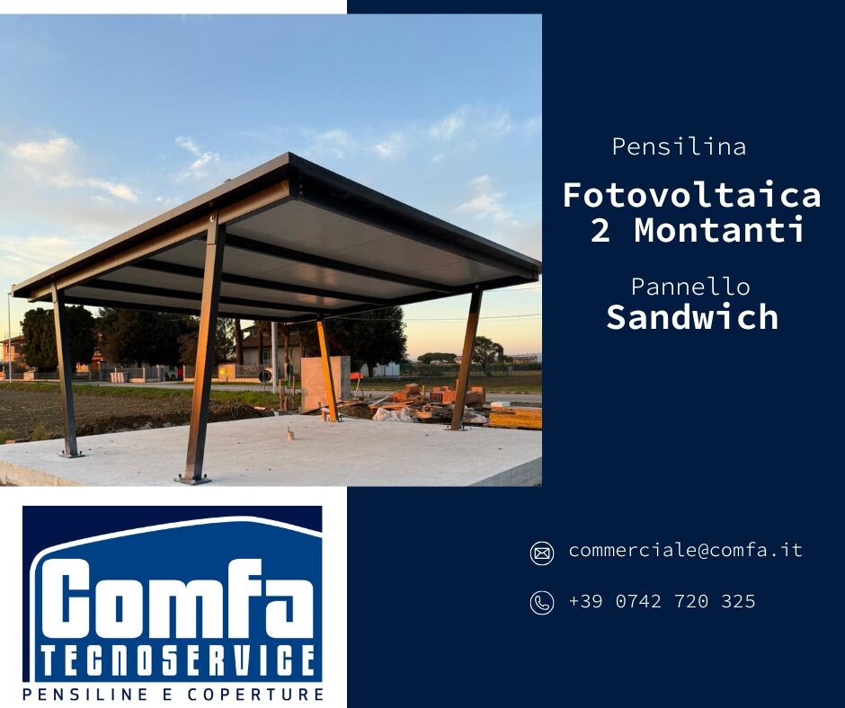 Pensilina modello 2 montanti
