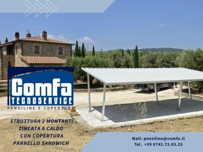 Struttura 2 montanti 10 5 4 con pannello sandwich e8e0d