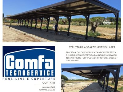 Struttura a sbalzo motivo laser verniciata c7b90