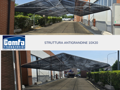 Struttura antigrandine 10 x 20 mt